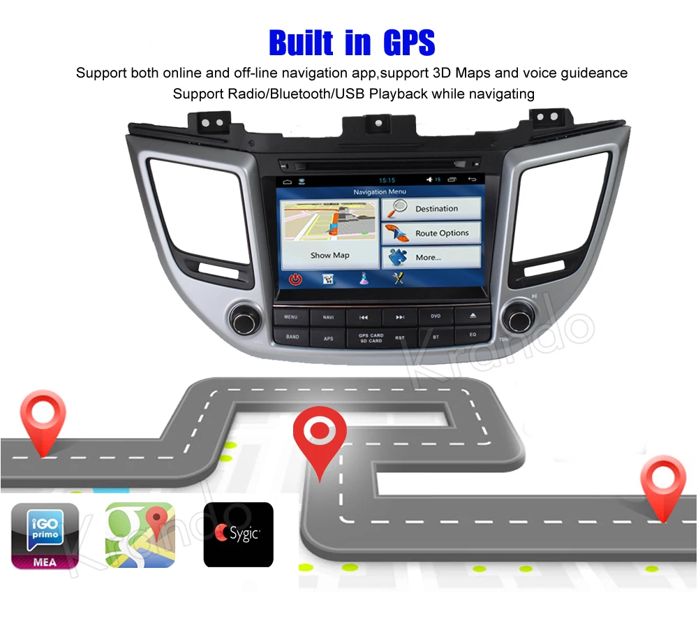 Krando 8 &quotAndroid 9 0 Автомобильная навигационная и мультимедийная система для Hyundai IX35
