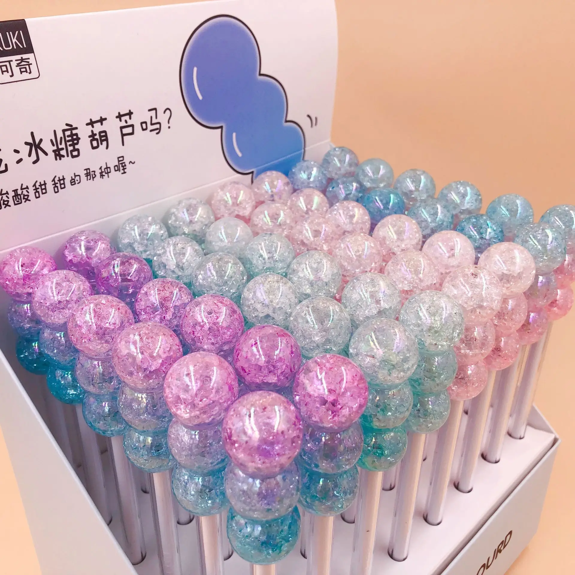 48 шт гелевые ручки Kawaii с кристаллами и загнутыми черными гелевыми чернилами, ручки для письма, милые канцелярские принадлежности для офиса и школы, 0,5 мм