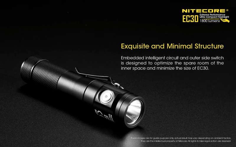 Новое поступление Nitecore EC30 CREE XHP35 HD светодиодный сверхкомпактный фонарик 1800 люмен