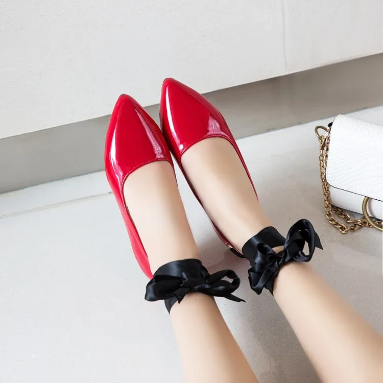 Туфли лодочки женские на высоком каблуке заостренный носок завязываемые