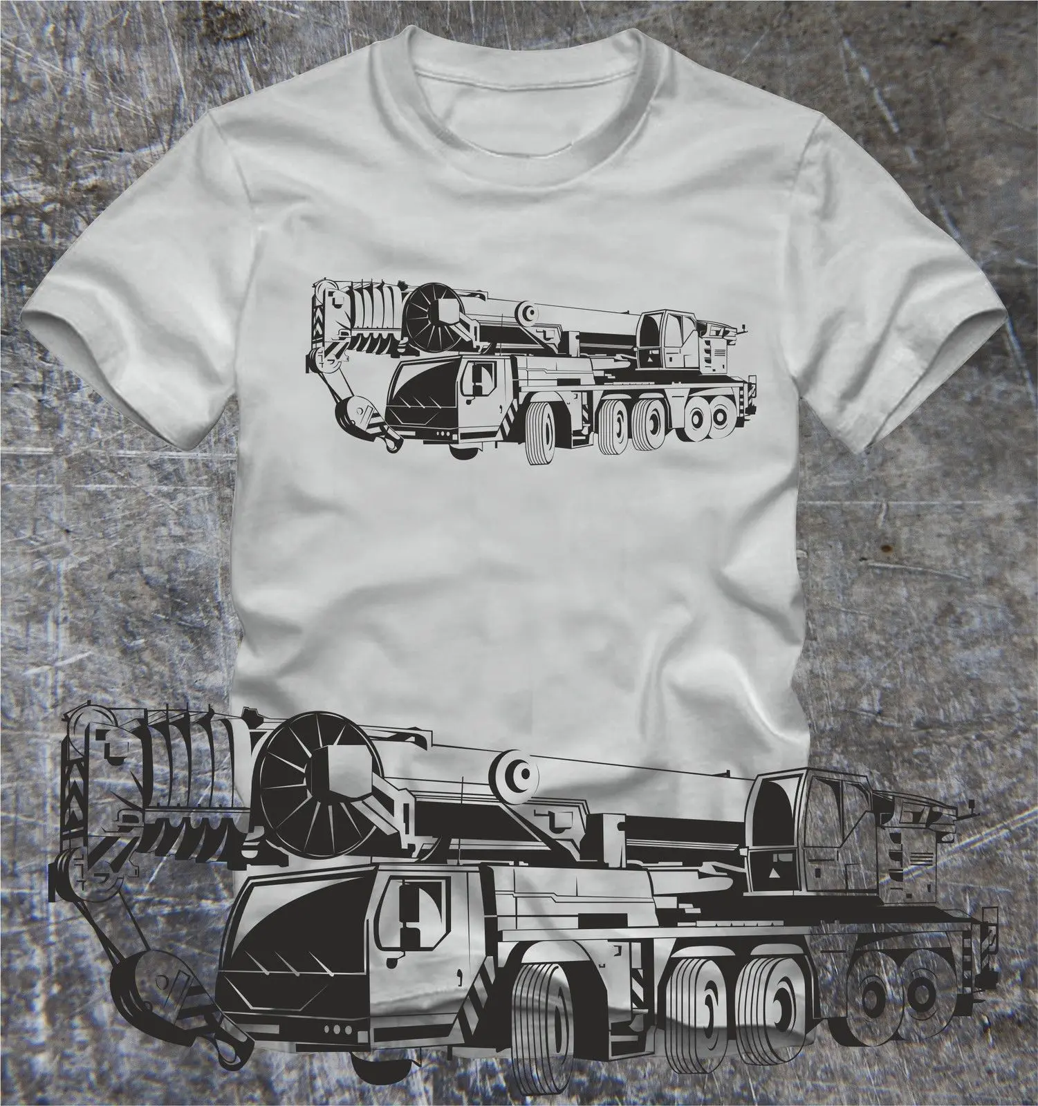 2019 Горячая Летняя распродажа модная футболка Autokran Kran Textildirektdruck Fan Shirt S/W Grafik 100%