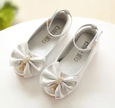 Детская обувь для девочек принцессы модные сандалии с бантом и бриллиантами
