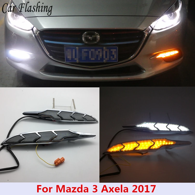 Автомобильная проблесковая 2 шт. для Mazda 3 Mazda3 Axela 2017 2018 вождения DRL дневные ходовые