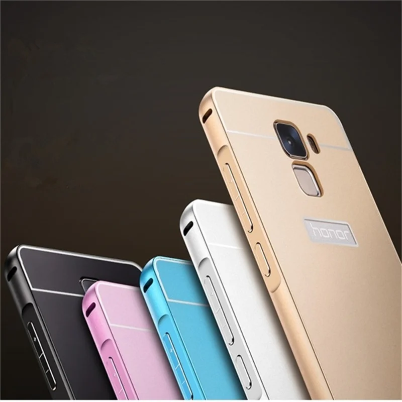 New Arrival For Huawei Honor 7 Case Luxury Ultrathin Metal Aluminum Frame+Acrylic Hard Back Cover Honor7 Phone Bag Accessory |