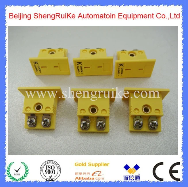 Миниатюрная панель K разъем термопары желтого цвета Омега|k type thermocouple connector|thermocouple