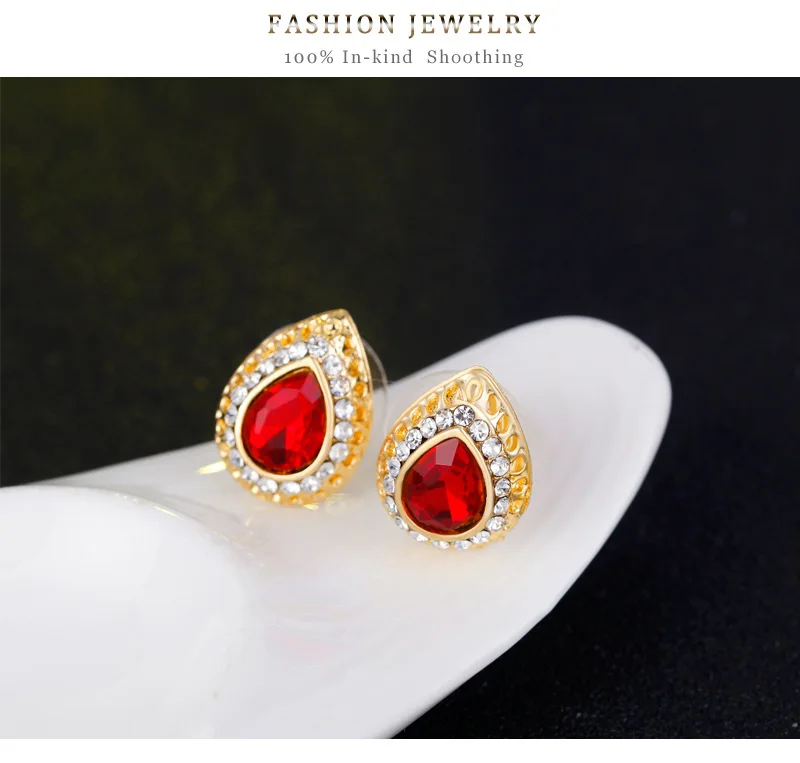 HC винтажная Капля воды Набор детских ювелирных украшений с кристаллами милое