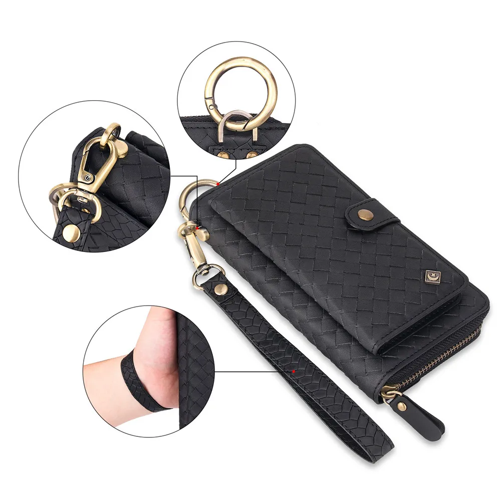 Чехол для телефона из искусственной кожи со съемной магнитной задней крышкой