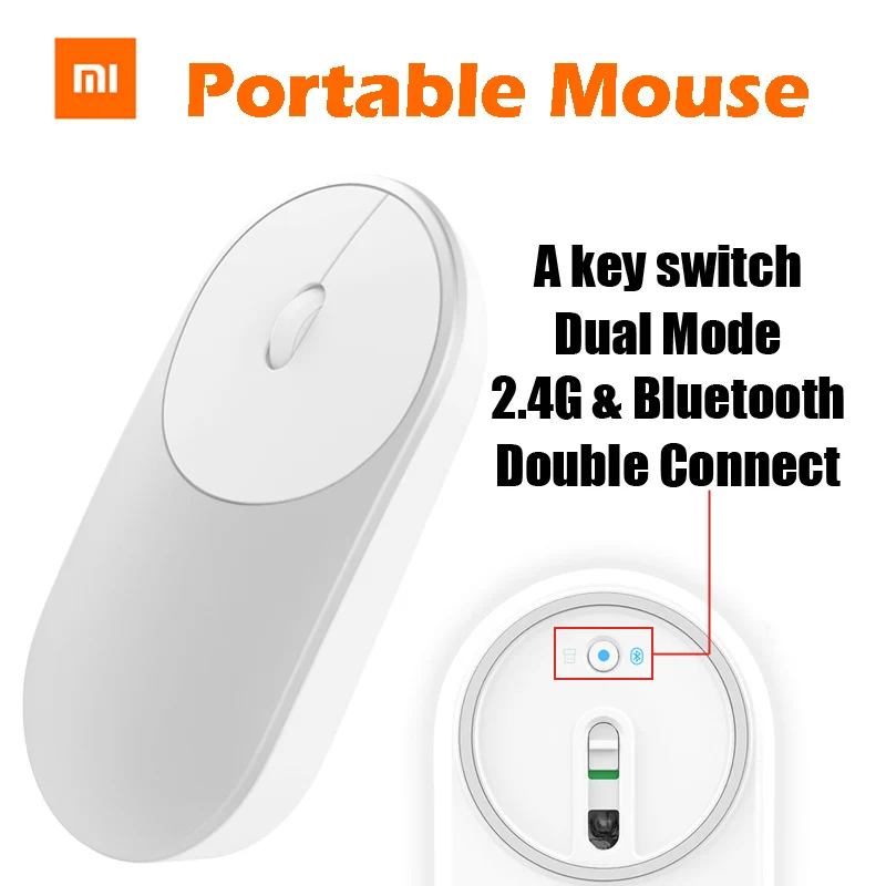 Беспроводная оптическая мышь Xiaomi MI Bluetooth 4 0 RF 2 ГГц два режима подключения к