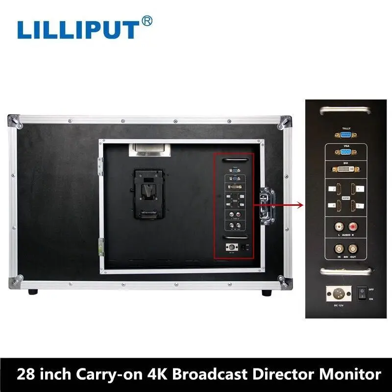 Lilliput 28 &quot3840x2160 вещательный монитор 3G SDI 4K Ultra HD HDMI TALLY режиссерский для камеры|monitor