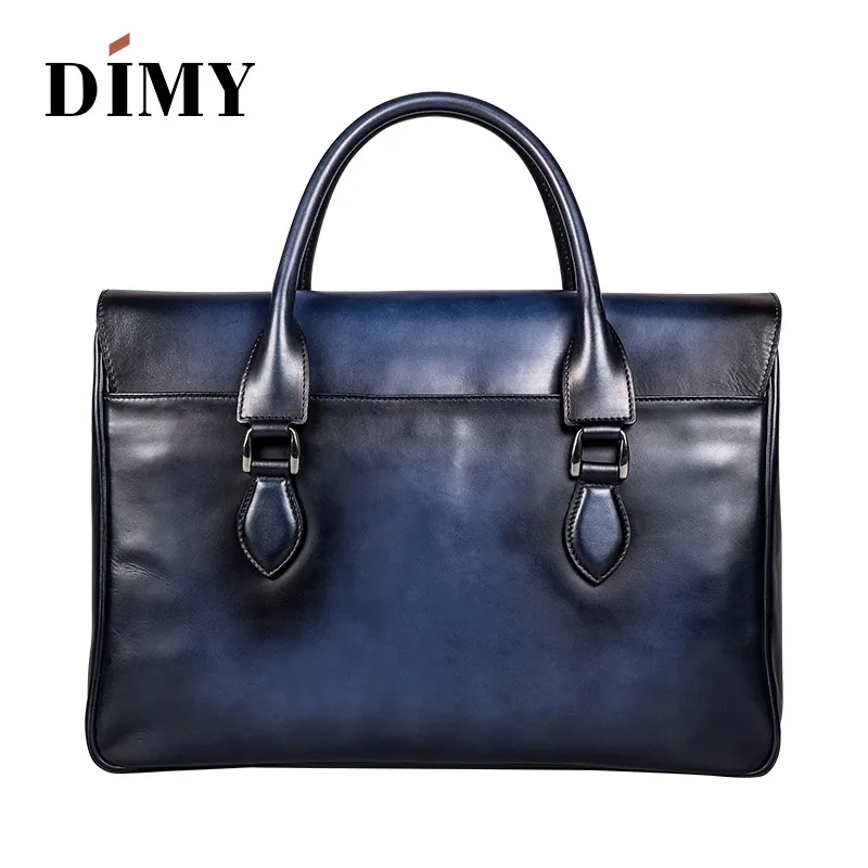 DIMY итальянский Тренто из телячьей кожи мужские портфели ручная сумка винтажные