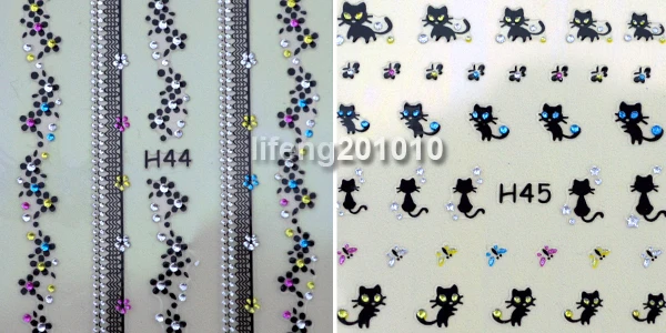 3D наклейки для дизайна ногтей украшения из горного хрусталя кружева цветок