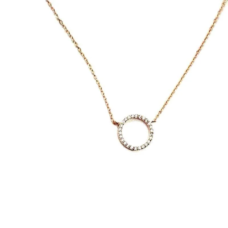 Простой розовое золото цвет ожерелье для женщин Bijoux круглые ожерелья и подвески короткий дизайн модные ювелирные изделия оптом