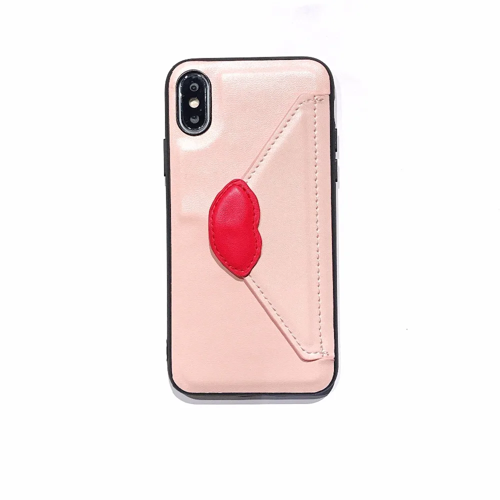Zxtrby красный конверт с губами Телефон чехол для iPhone 6 7 8 Plus X XS XR Max кошелек кожаный