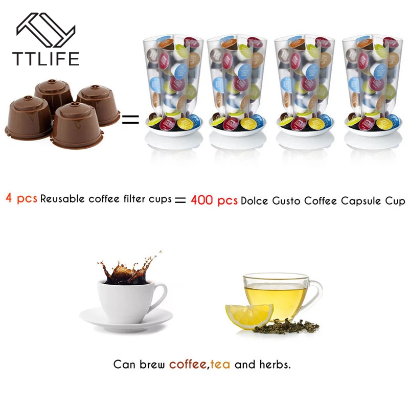 TTLIFE Новый 3 шт. многоразового капсула Nescafe для кофе Dolce Gusto 6 цветов капсулы