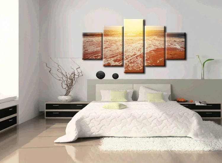 5 Панель пляжные закат Wall Art Картины Печать на холсте для украшения дома настенные