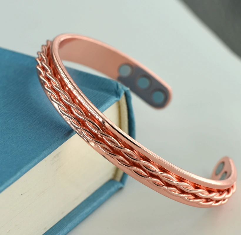 Магнитный медный браслет энергетический ювелирные изделия для здоровья