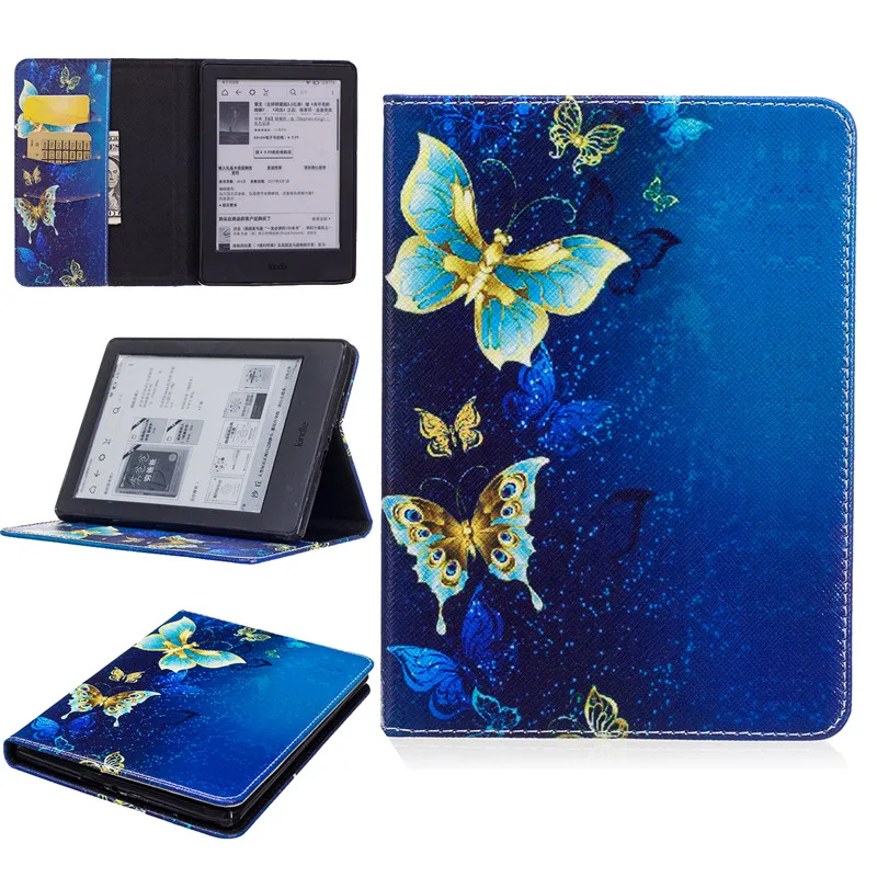 

Cute Painted Flip PU Leather Case Capa For Amazon Kindle 8 th Generation 2016 Fundas Auto Wake Up/Sleep 6" Tablet Housing Cover