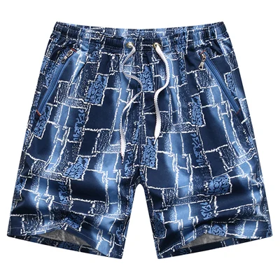 822 dark blue MIACAWOR новые летние модные клетчатые Пляжные Шорты хлопковые повседневные мужские шорты бермуды с эластичной резинкой на талии размера плюс K817 - Цвет: 822 dark blue