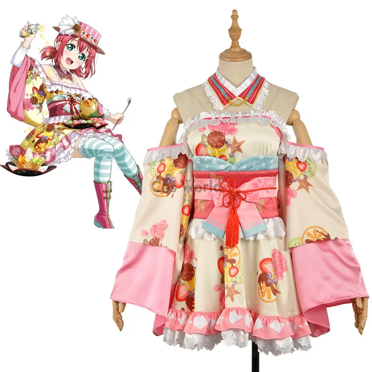 Милый! солнечный свет! Платье футболка Ruby Kurosawa костюм для косплея|anime cosplay