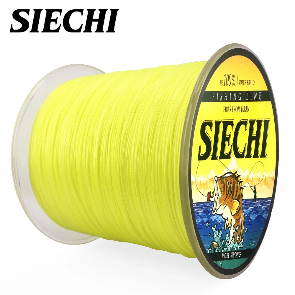 Леска SIECHI 8 нитей сверхпрочная ПЭ мультифиламентная 300 м 330 ярдов плетеная леска