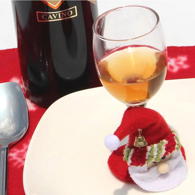 5 шт./компл. Рождественский Кубок коврик праздник Санта Клаус Снеговик Олень