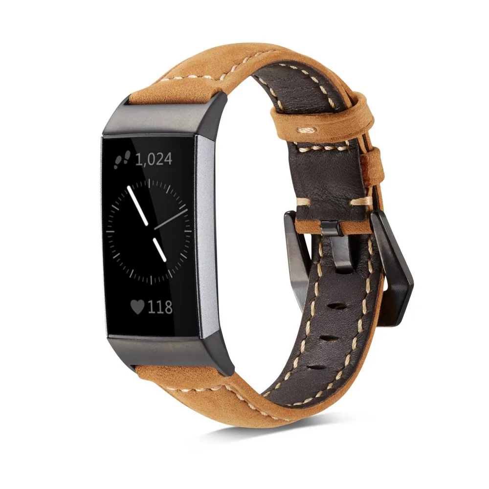 Ретро Стиль матовый ремешок из натуральной кожи для Fitbit Charge 3 ремешок браслет для Charge 3 SE кожаный ремешок