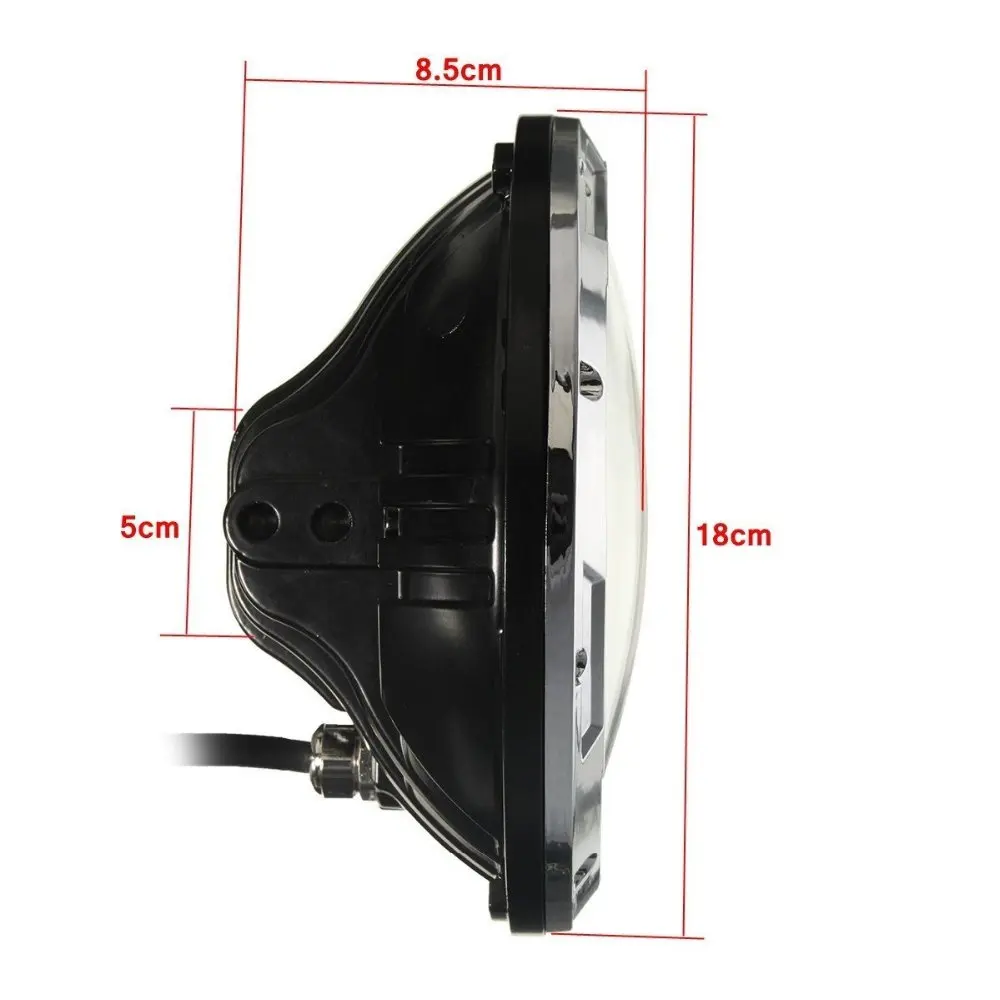 Черный/хром круглый 75 Вт Высокая/ближнего света DRL светодиодный авто фары