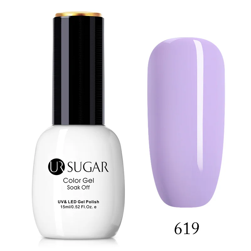619 Ur Sugar УФ-гель для ногтей 15 мл Блестящий горячий лак для ногтей 49 цветов на выбор Гель-лак для нейл-арта - Цвет: 619