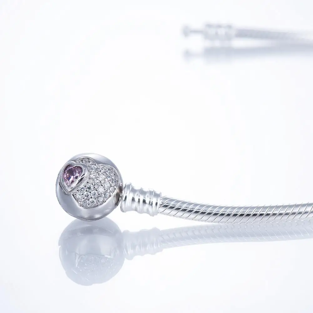 Браслет с розовым фотоэлементом браслеты из серебра 925 пробы JCL002|sterling silver bracelet|925