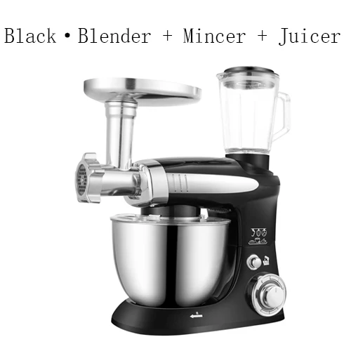 Black 1 Блендер Mikser 4L 1000 Вт кухонный Электрический миксер для еды взбиватель для яиц Тесто крем блендер соковыжималка Мясорубка Batidora - Цвет: Black 1