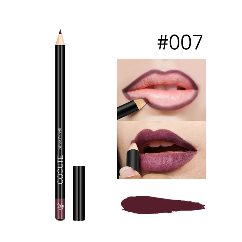 7 Cocute, матовая, 12 цветов, водостойкая, стойкая, липлинер, ручка, Mutil-color, инструменты для макияжа губ, для женщин, красота, косметика для губ - Цвет: 7