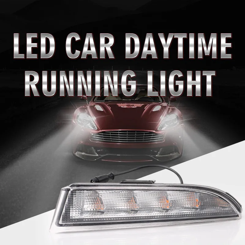 hlxg Car Flashing For Volkswagen Scirocco R 2010 - 2014 LED DRL Daytime Running Light Daylight driving yellow turn Signal lamp | Автомобили