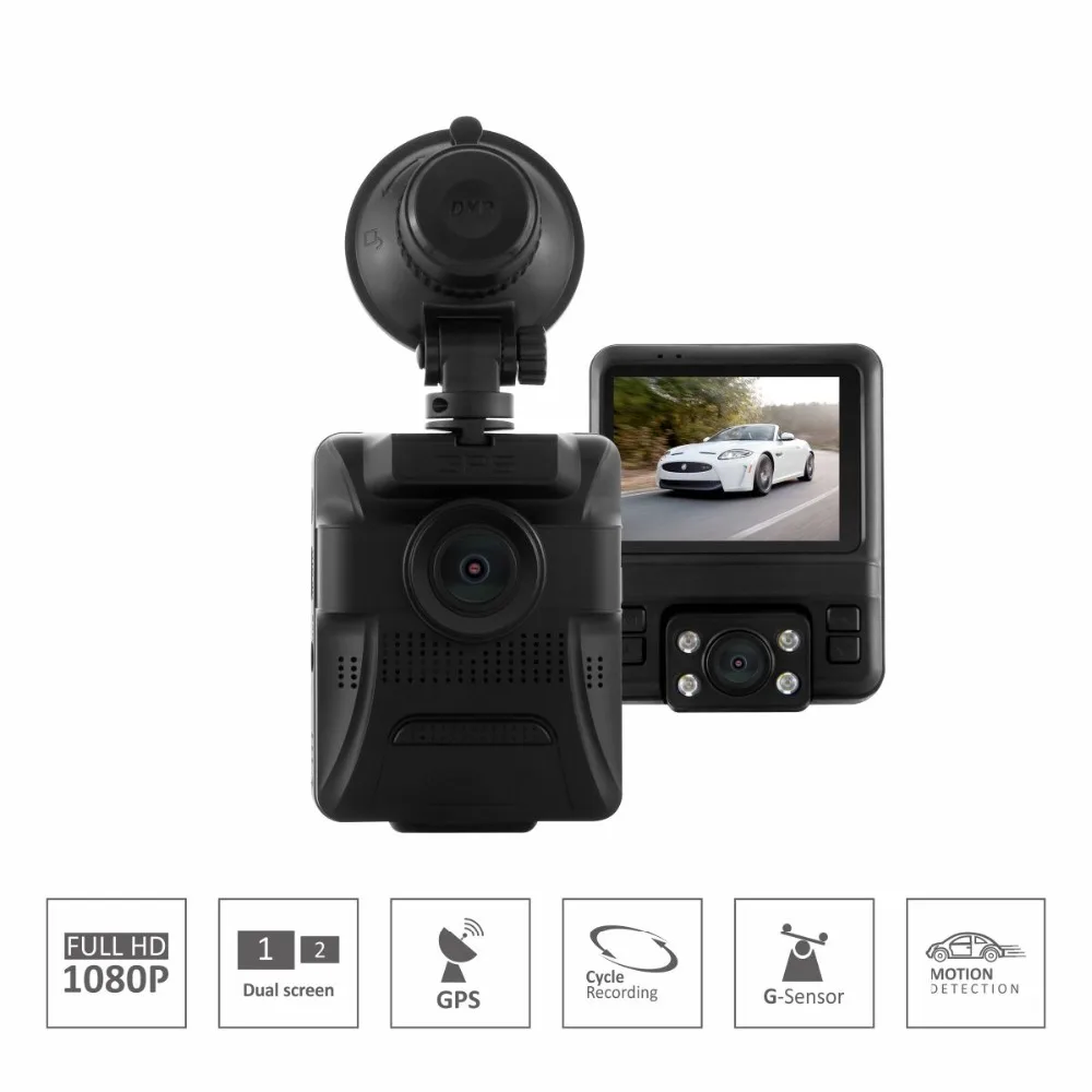 GS65H мини Автомобильные видеорегистраторы видеорегистратор Full HD 1080P Novatek GPS с двумя