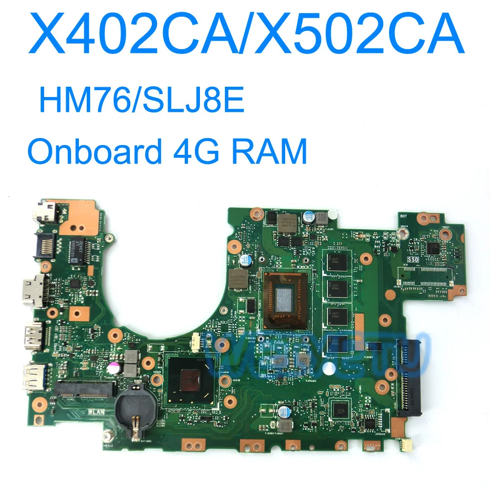 Материнская плата X402CA X502CA для ASUS материнская с Pentium 2117 HM76/SLJ8E 4G REV 2 1 100%