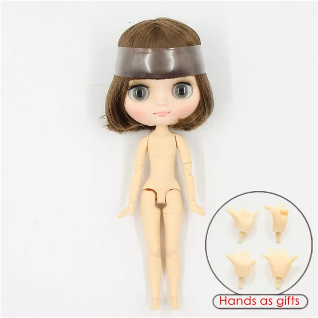 Фабрика blyth middie кукла 1/8 матовое лицо суставное тело короткие/длинные волосы кудрявые/прямые волосы, специальное предложение голый middie кукла 20 см - Цвет: k-matte face