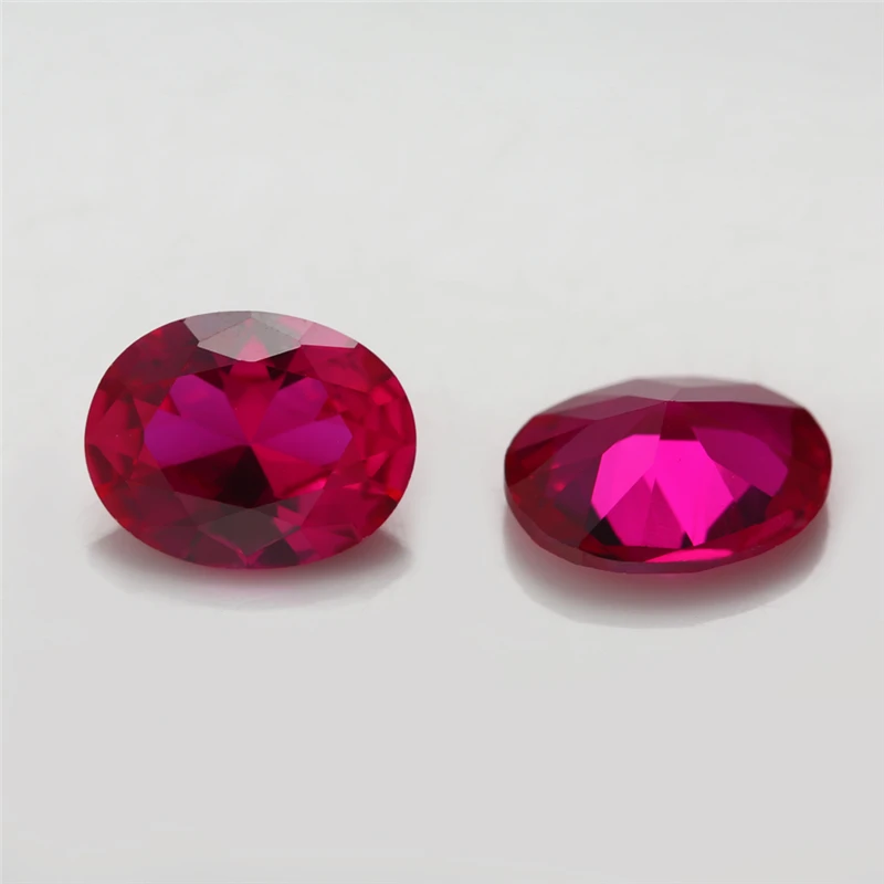 Размер 3x5mm ~ 13x18mm овальные синтетические драгоценные корундовые камни Rubi для