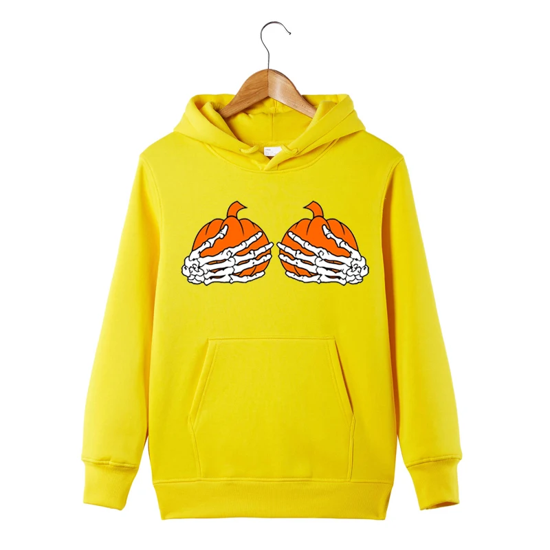 Хэллоуин Толстовка Тыква грудь скелет руки унисекс Толстовка|Женские толстовки