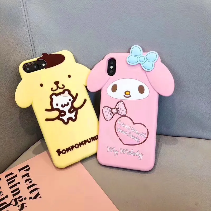 Мягкий силиконовый чехол для iphone 6 6s 7 8 plus X XS MAX XR с милым мультяшным 3D розовым