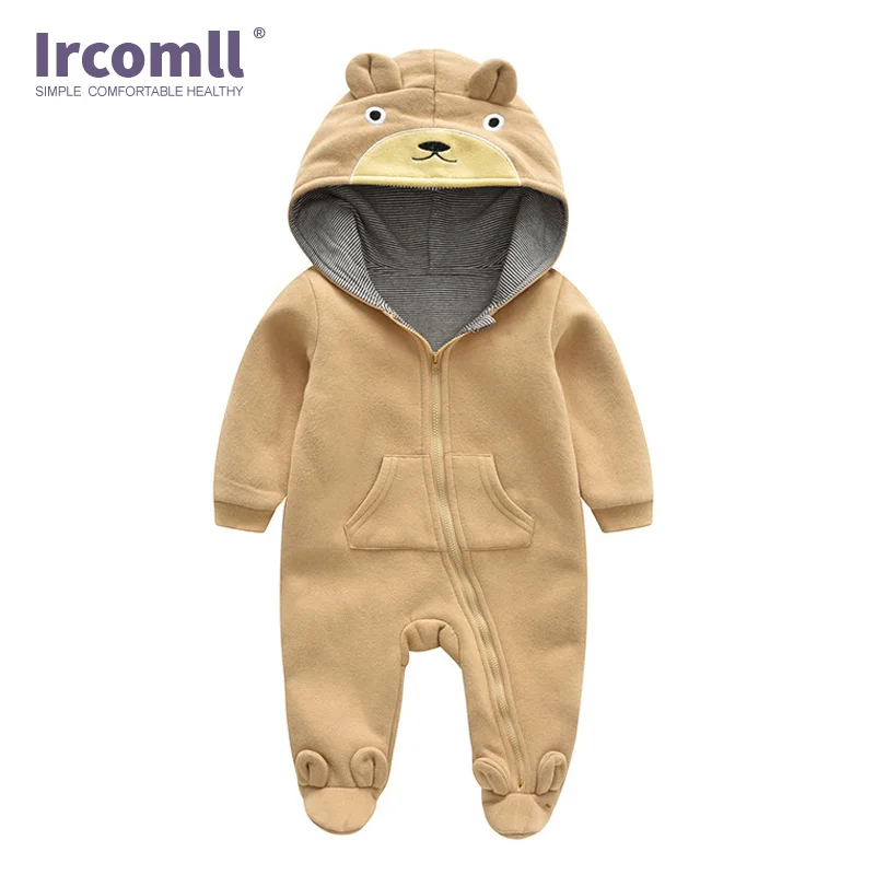 Ircomll/Детский комбинезон унисекс милый детский с капюшоном и длинными рукавами