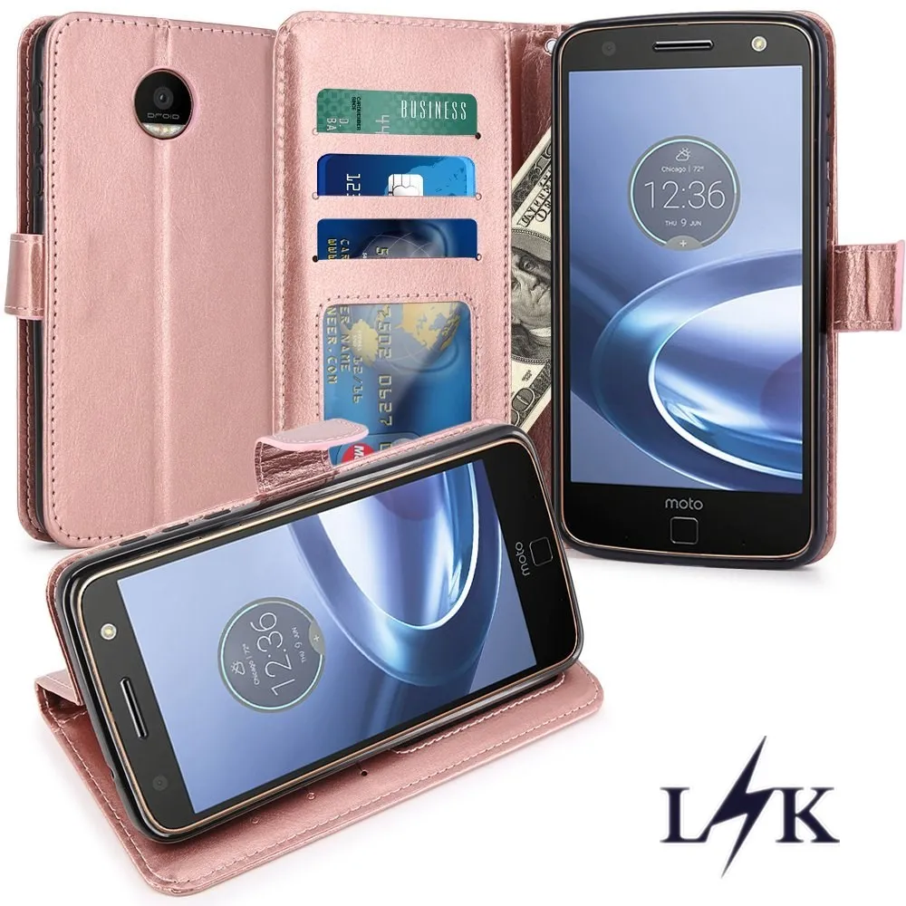 Для Мото Г Силы Случае LK Роскошный PU Кожаный Бумажник Флип Защитный Чехол с