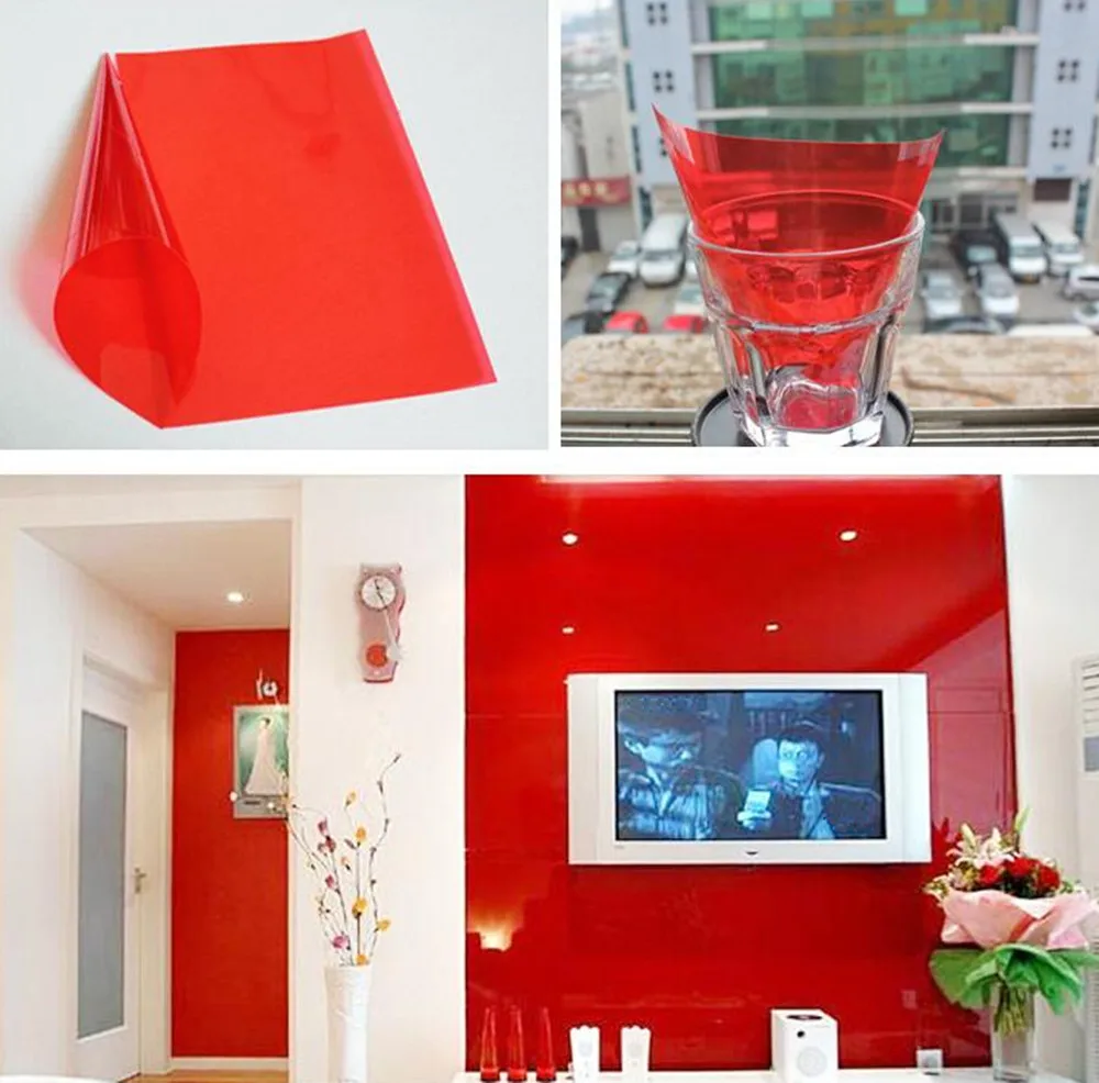 0.5x6m Red Window Film Decorative Sticker Heat Reduction Stickers UV Reflective Non reflective Home office | Дом и сад