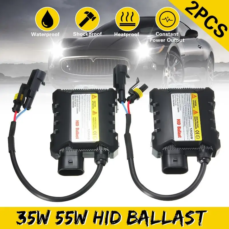 2 шт. 35Вт/55Вт hid ксеноновый балласт цифровой тонкий xenon hid балласт электронный балласт зажигания 12V для H1 H3 H3C H4-1 H4-2 H7 H8 9005 9006