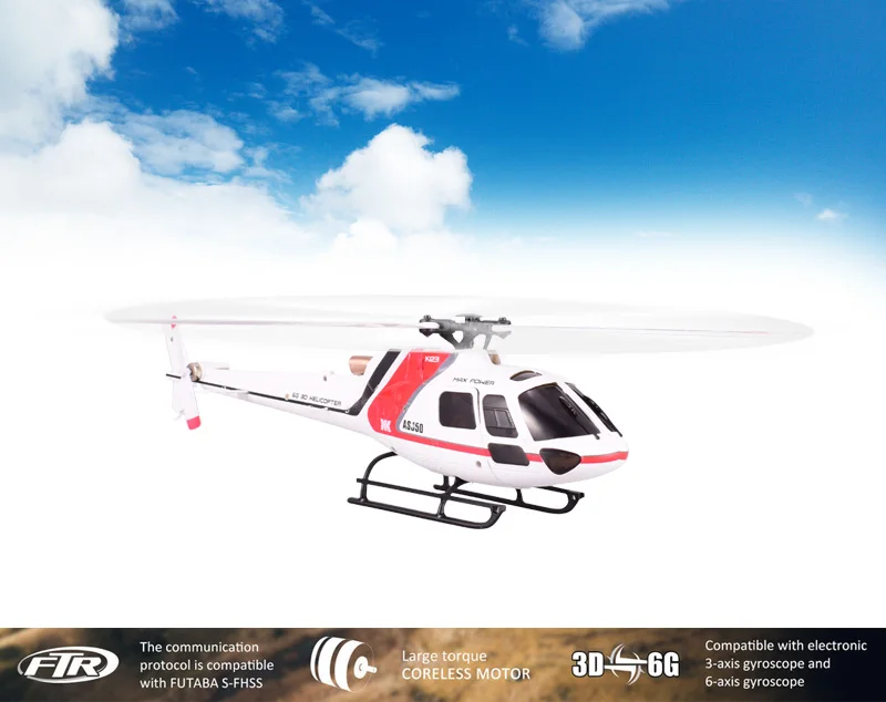 Wltoys XK AS350 K123 6CH 3D 6G пульт дистанционного управления игрушка бесколлекторный р/у вертолет RTF с передатчиком совместим с FUTABA S-FHSS