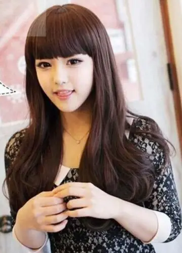 Parrucca парик Женщин Темно-Коричневый длинные вьющиеся косплей полный Парик USPS