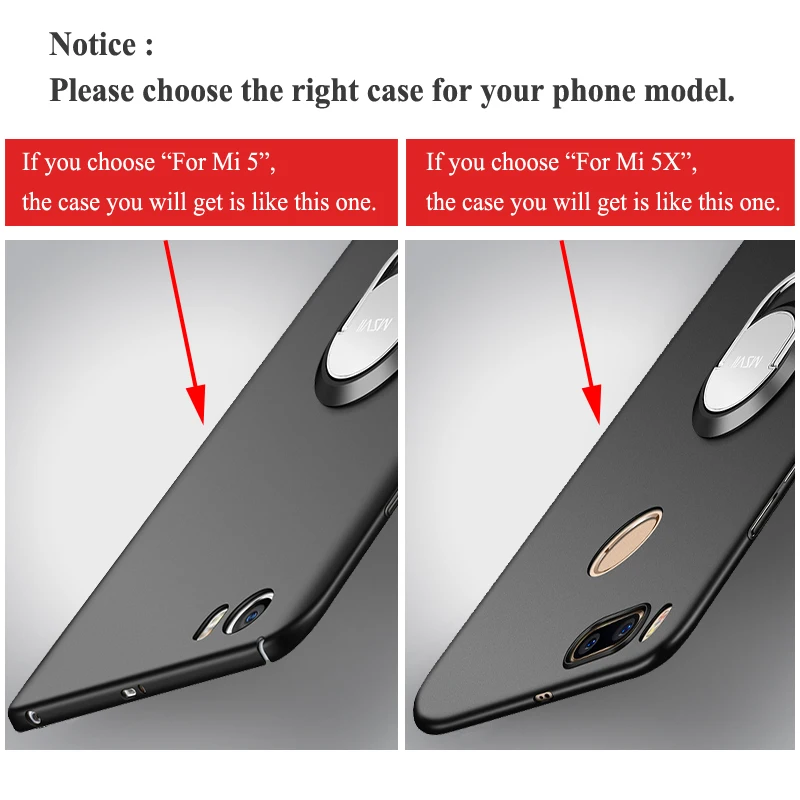 Xiaomi mi 5 Чехол Msvii кольцо матовый чехол для Xiaomi mi 5 mi 5S mi 5x чехол Xio mi 5X mi A1 чехол для Xiaomi mi A1 5X mi 5 s Чехол s