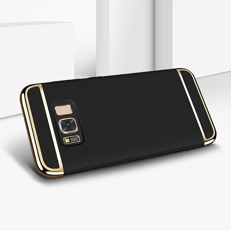 3 в 1 чехол для телефона samsung galaxy s9 s8 s7 edge s10 плюс задняя крышка с золотым покрытием