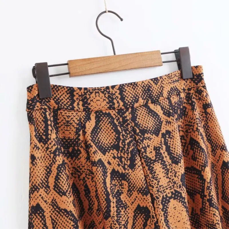 Women Snake Animal Print Sexy Straight Pants Loose Casual Party Elegant Street style Trousers | Женская одежда