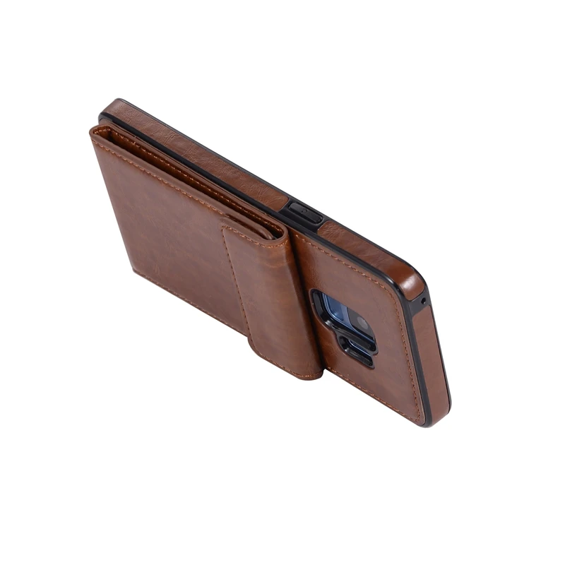 Luxury Flip Case for Galaxy S9 S8 S7 Plus Stand Magnetic Leather Wallet Note 9 8 Credit Card Holder Slot Shell |