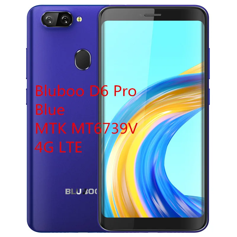 Смартфон Bluboo D6 Pro D6, Android 8,1, четырехъядерный, 5,5 дюймов, сканер отпечатков пальцев, 2 Гб ОЗУ, 16 Гб ПЗУ, две sim-карты, аккумулятор 2700 мАч, 720 P, мобильные телефоны - Цвет: D6  Pro BLUE