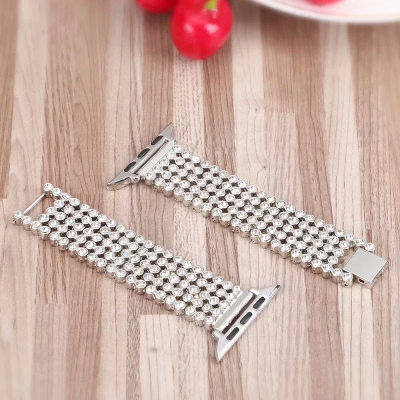 Ремешок для часов Apple Watch Series 4 5 44 мм 40 со стразами из нержавеющей стали iWatch 3 2 1 42 38 |